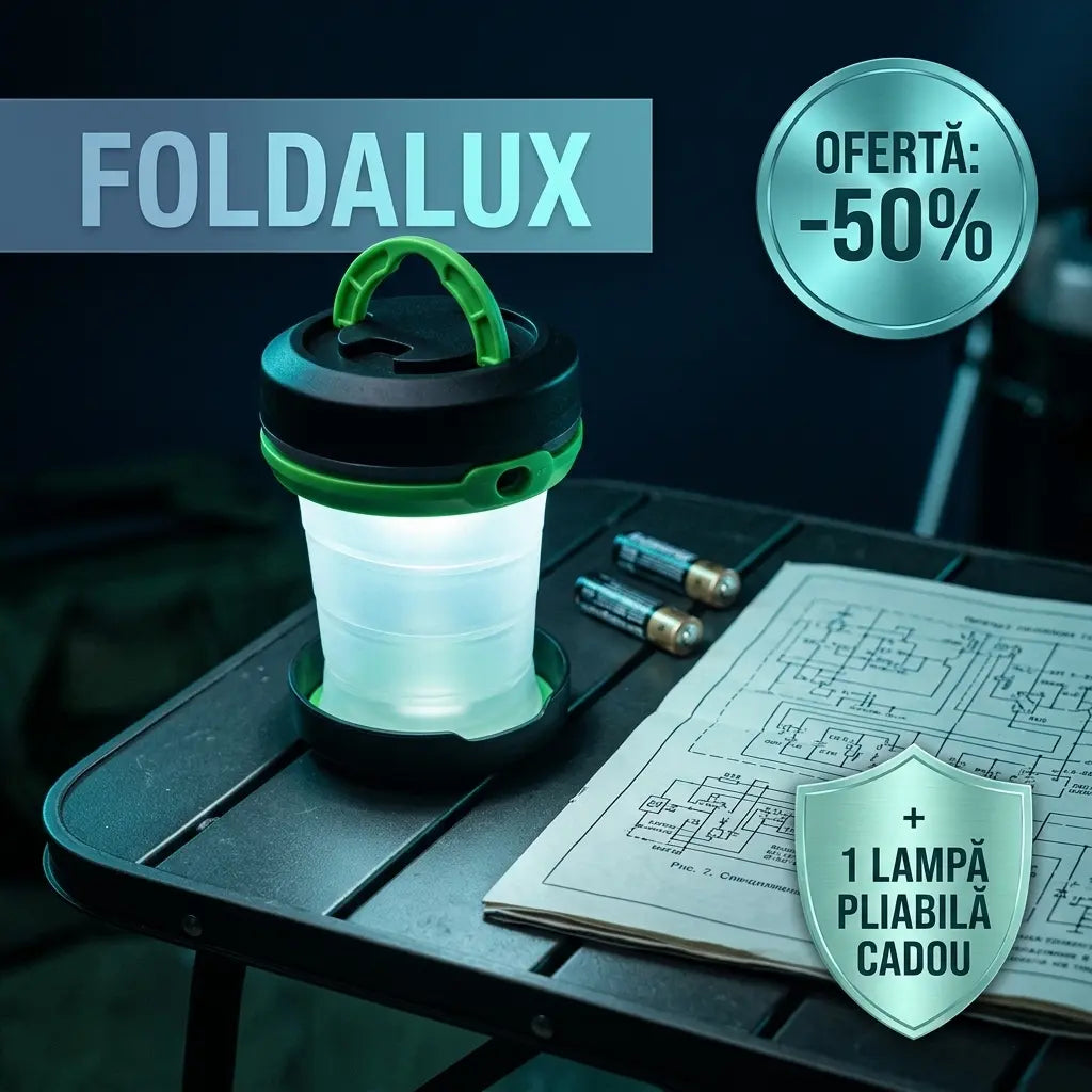 1+1 lampa de calatorie pliabila