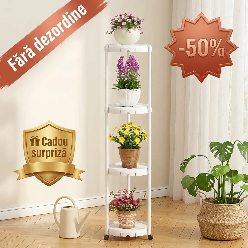 etajera flori+cadou