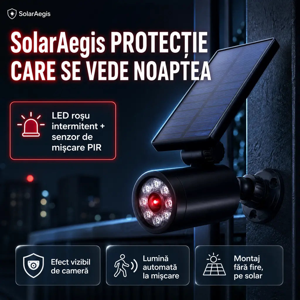 lampa solara camera falsa