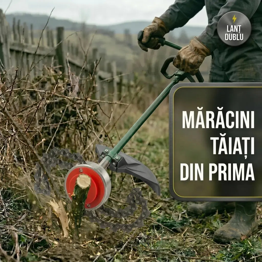 mosor cu lant dublu+manusi gradinarit