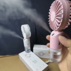 2 mini ventilatoare portabile cu aburi