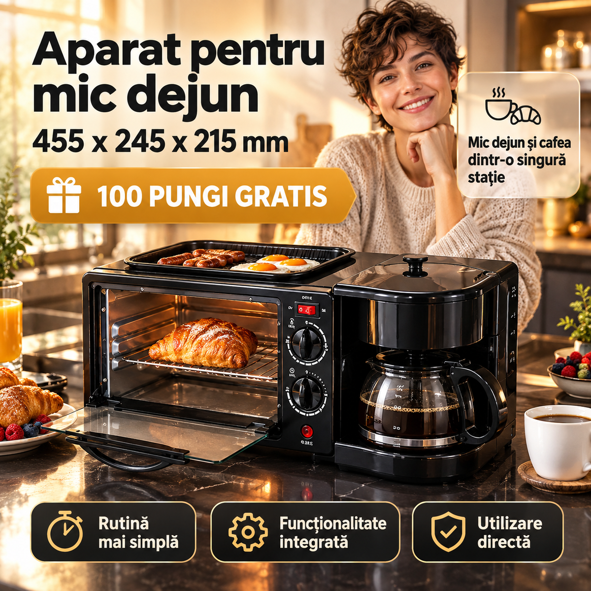 aparat mic dejun+100 pungi