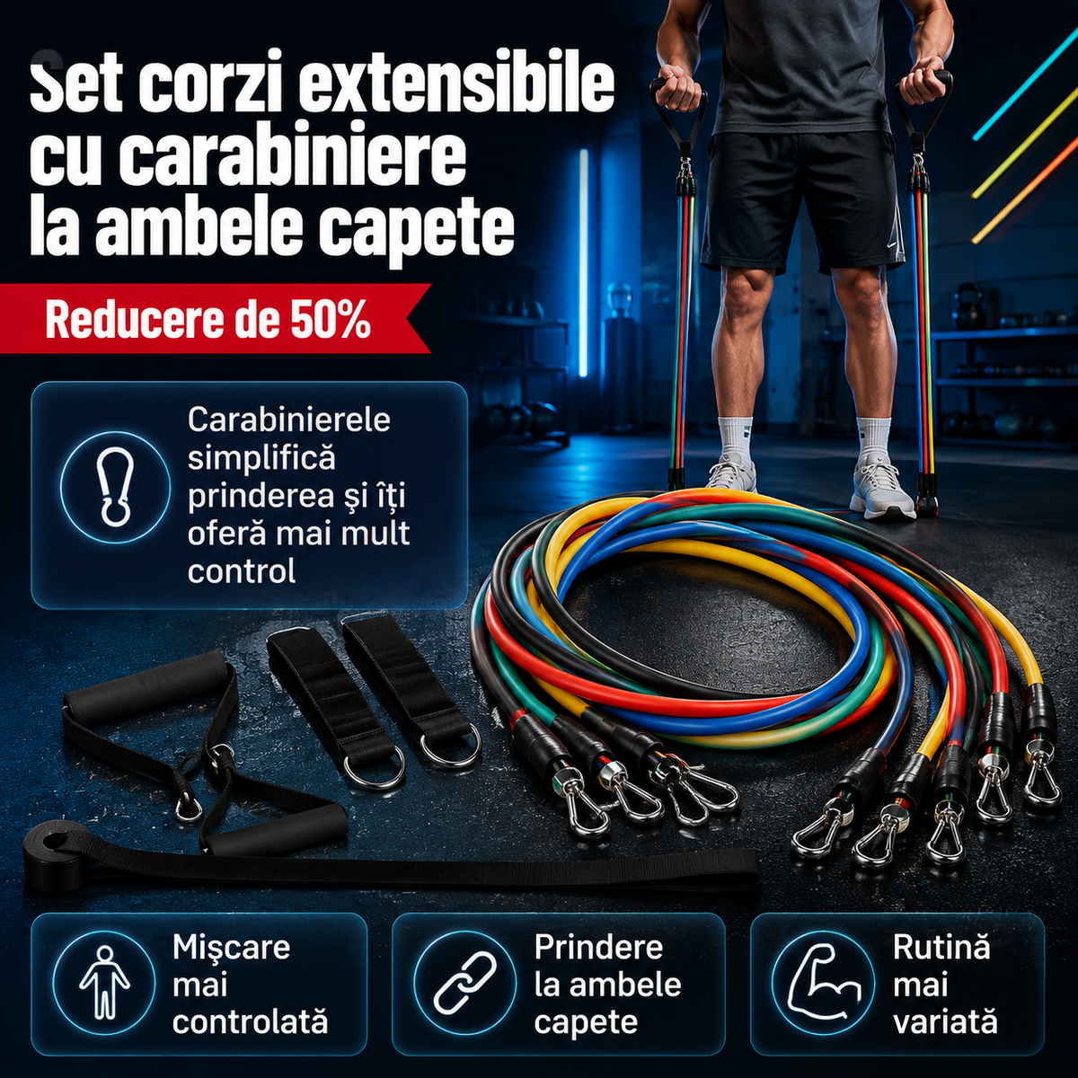 set corzi extensibile