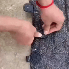 Installing a locking clip on shade cloth