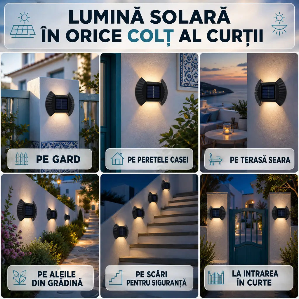 4+4 lampi solare scoica
