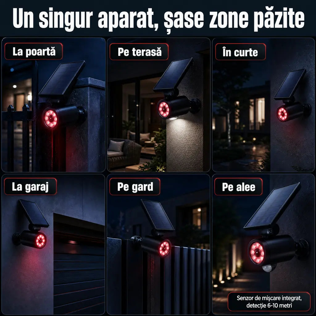 lampa solara camera falsa