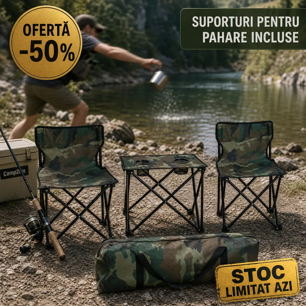 masa cu 2 scaune army