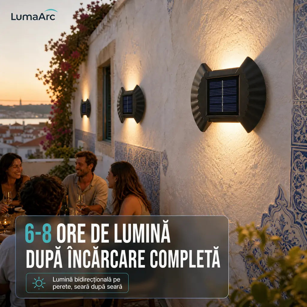 4+4 lampi solare scoica