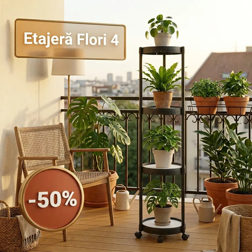 etajera flori+cadou
