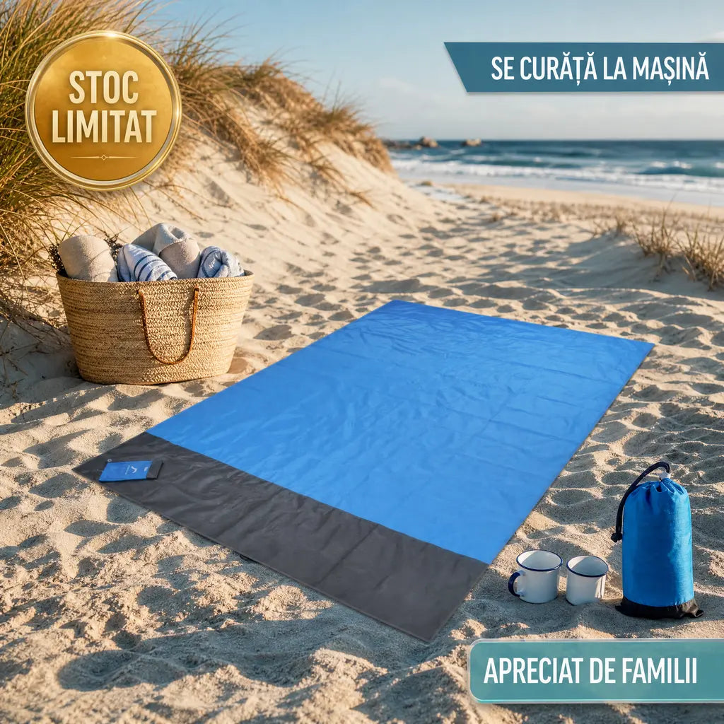 patura impermeabila plaja