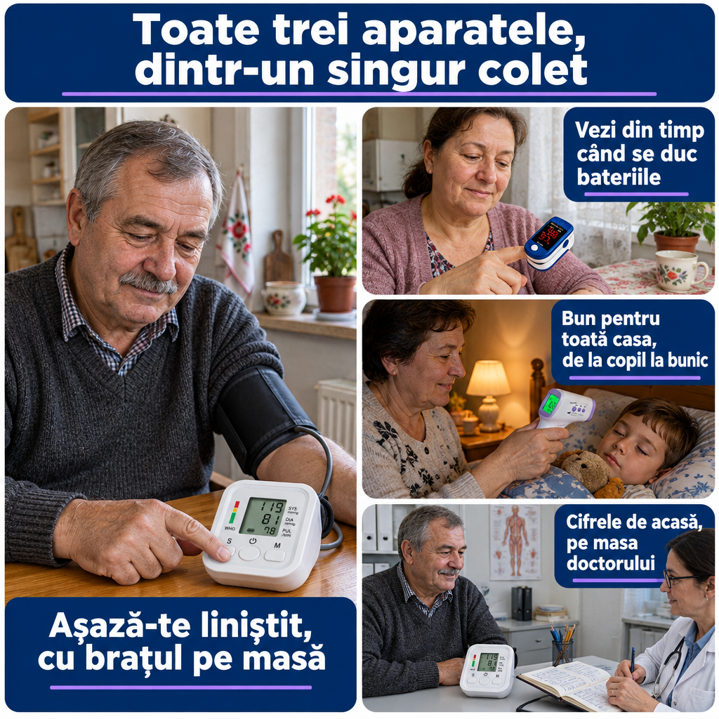 Tensiometru+Pulsoximetru+Termometru