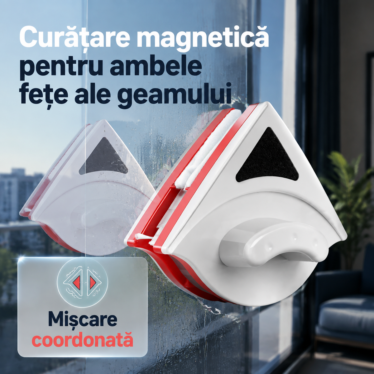 curatator geamuri magnetic