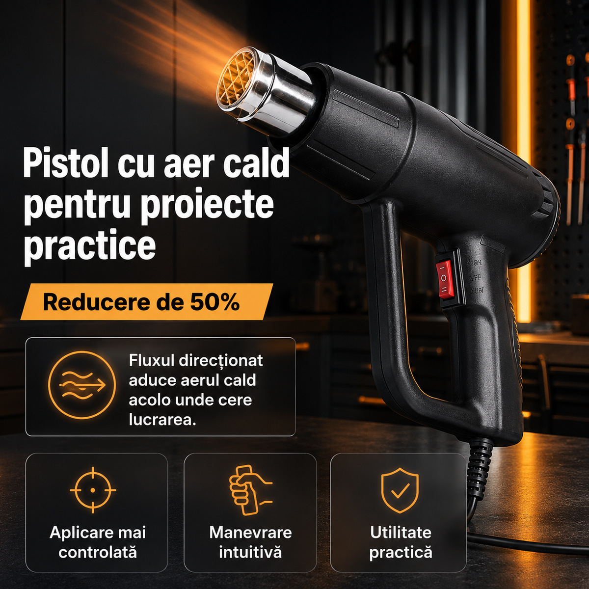 Pistol cu aer cald