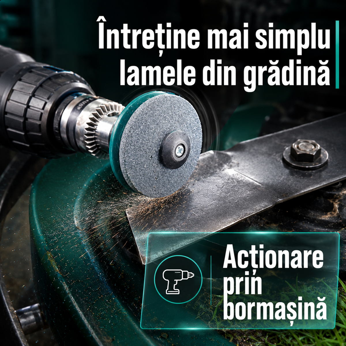 2 pietre ascutire cutite de tuns iarba