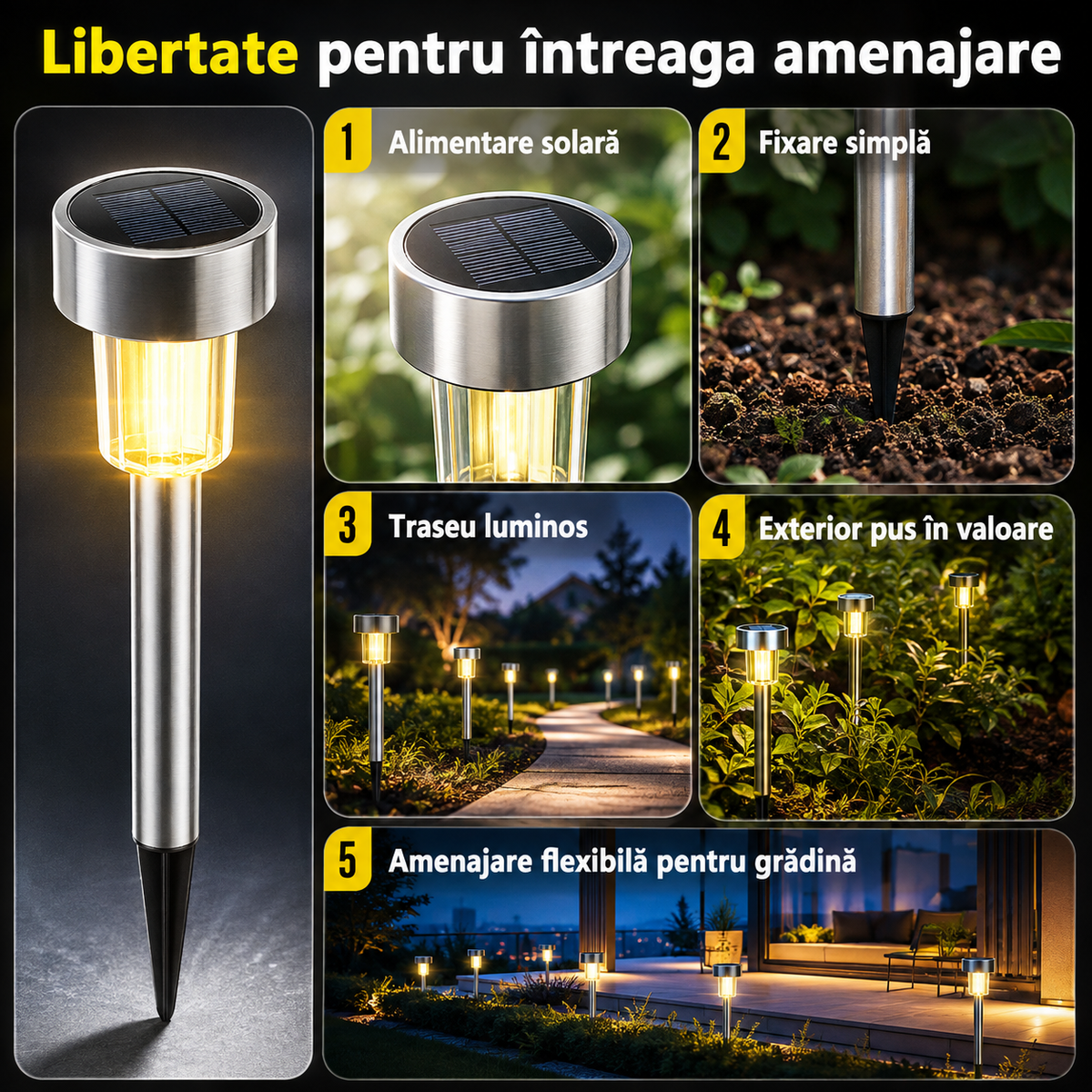 12 lampi solare tarus
