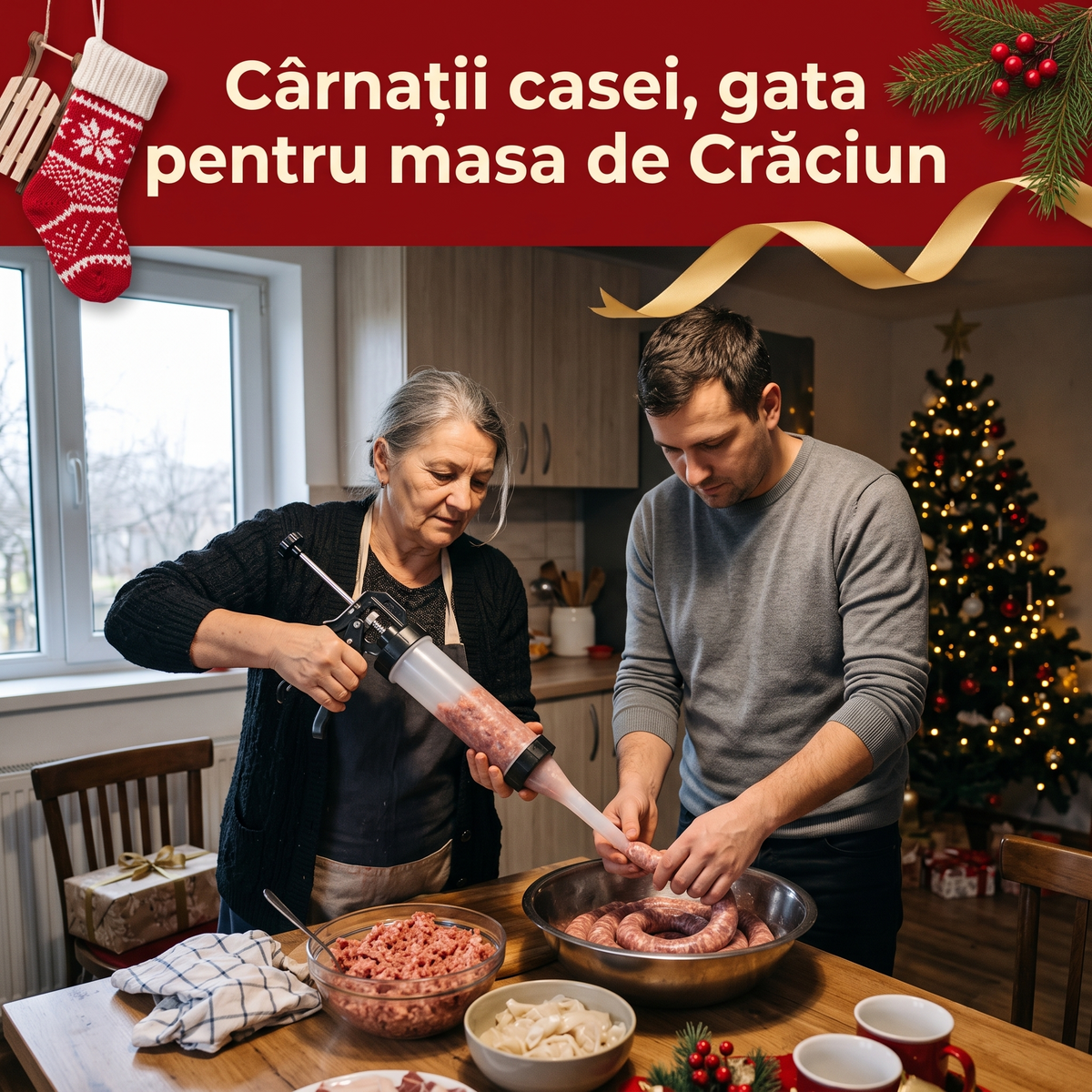 masina de facut carnati tip pistol
