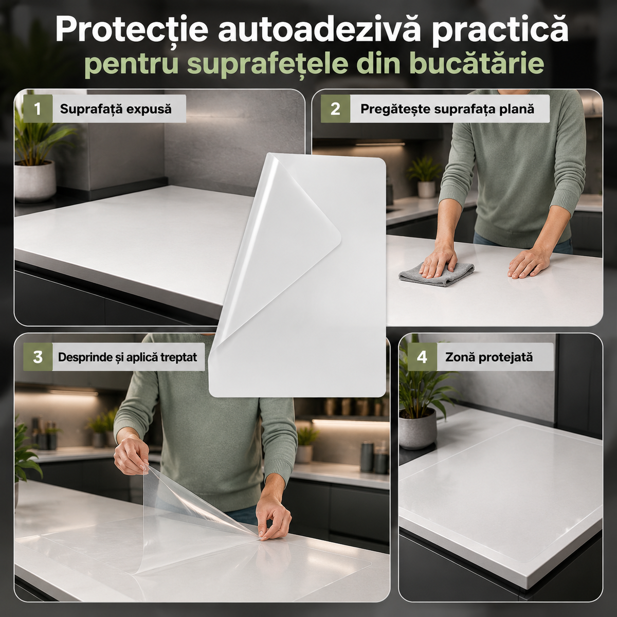 2 autocolante protectie bucatarie