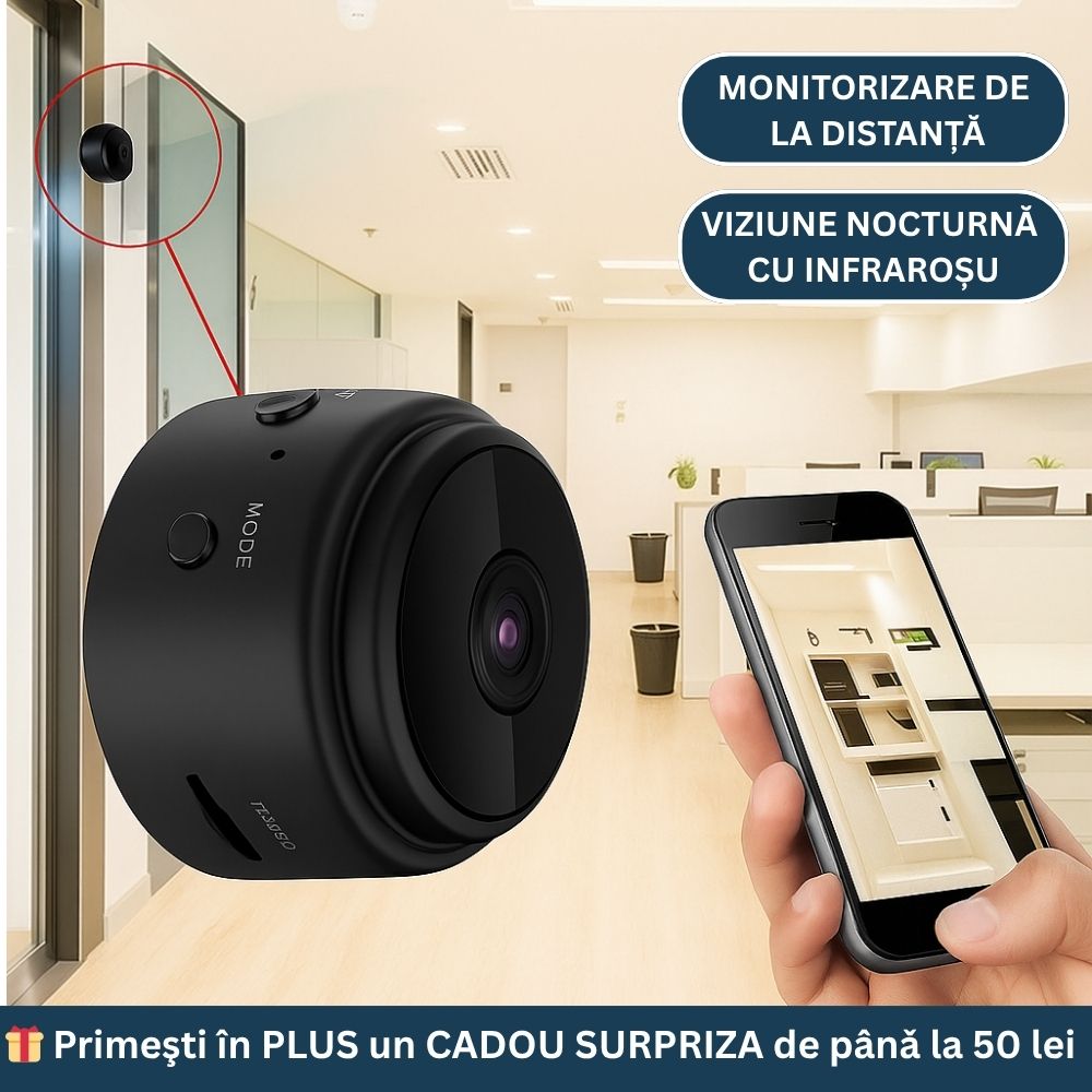Oferta -50% camera spion+1 card+bonus