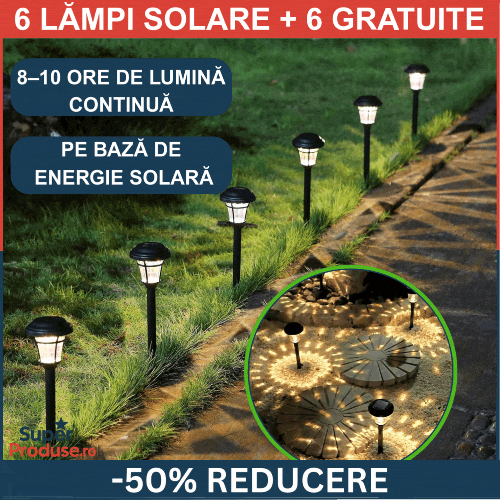 Oferta -50% 6+6 lampi solare