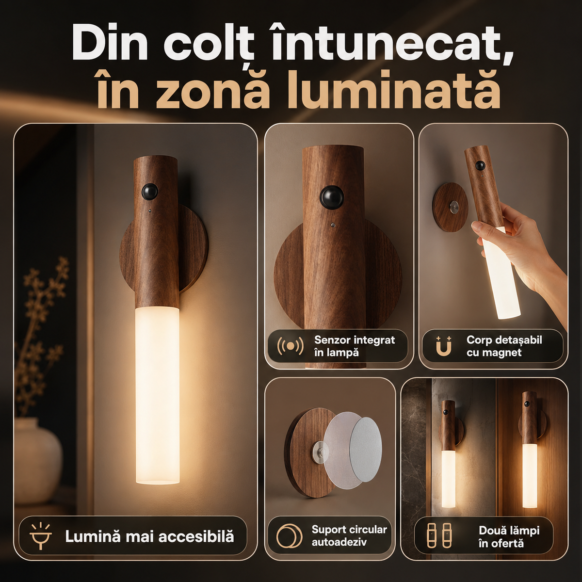 lampa perete senzor