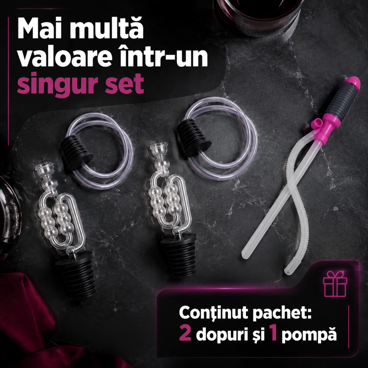 pompa+2 dopuri damigeana