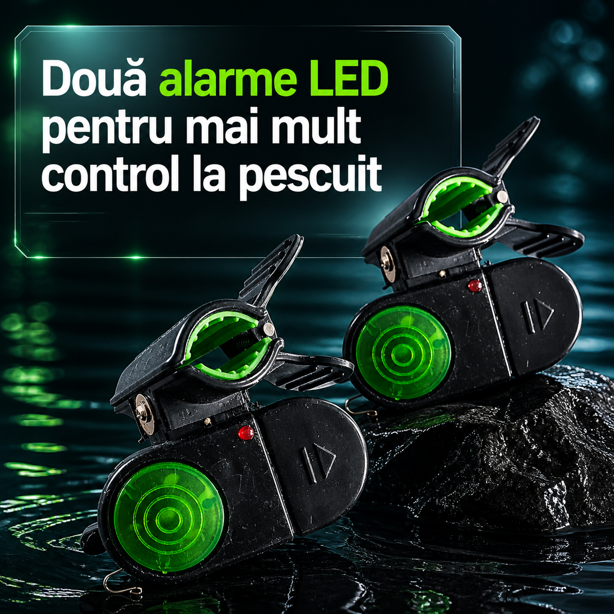 2 alarme led pentru pescuit