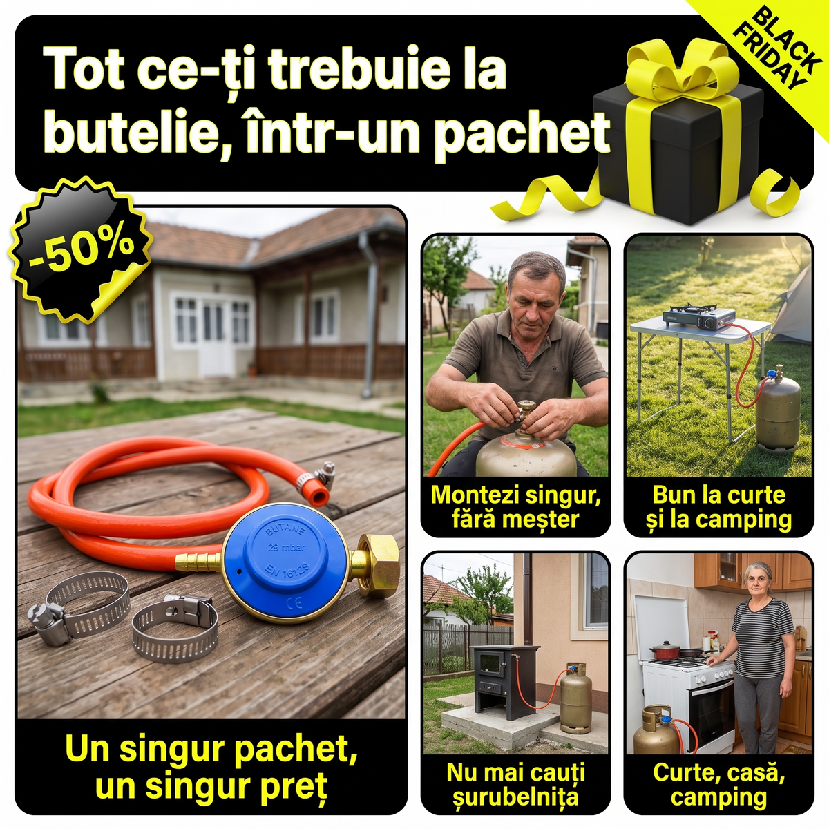 ceas butelie + furtun + coliere