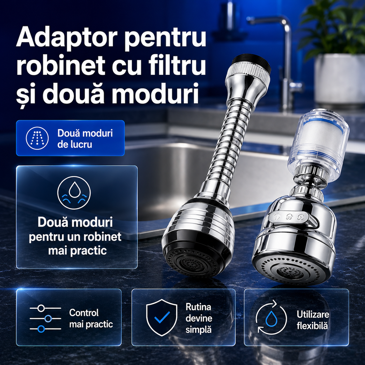 Adaptor robinet+filtru