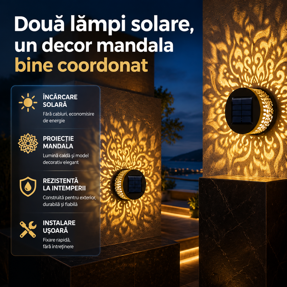 lampa solara mandala