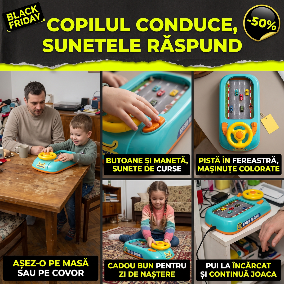 masina cu volan