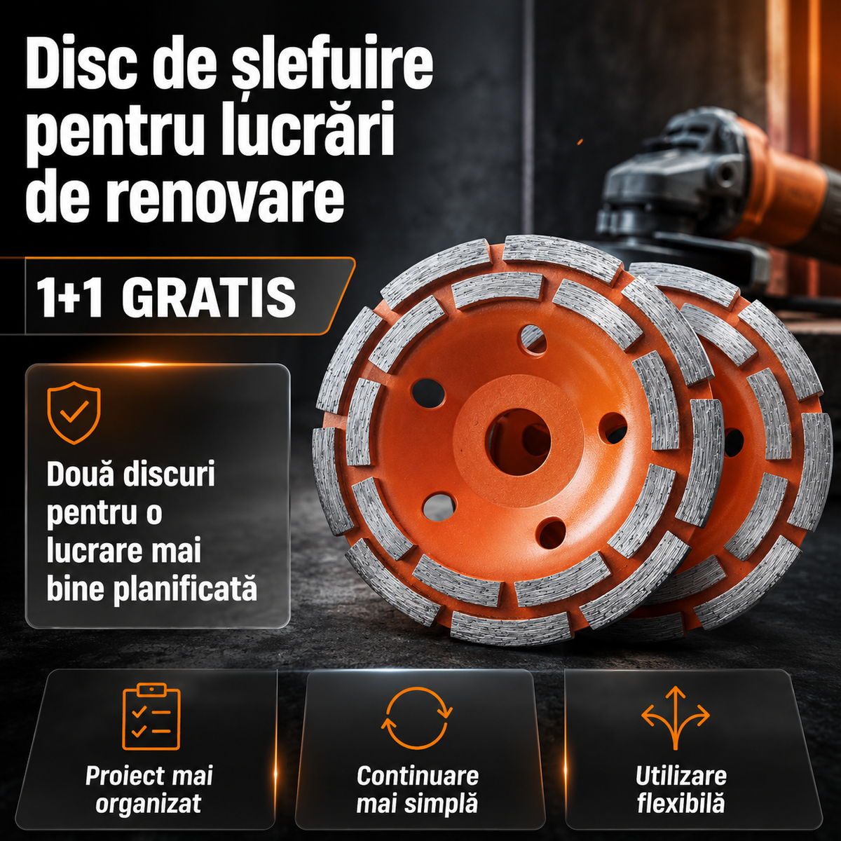 1+1 GRATIS Disc Şlefuire