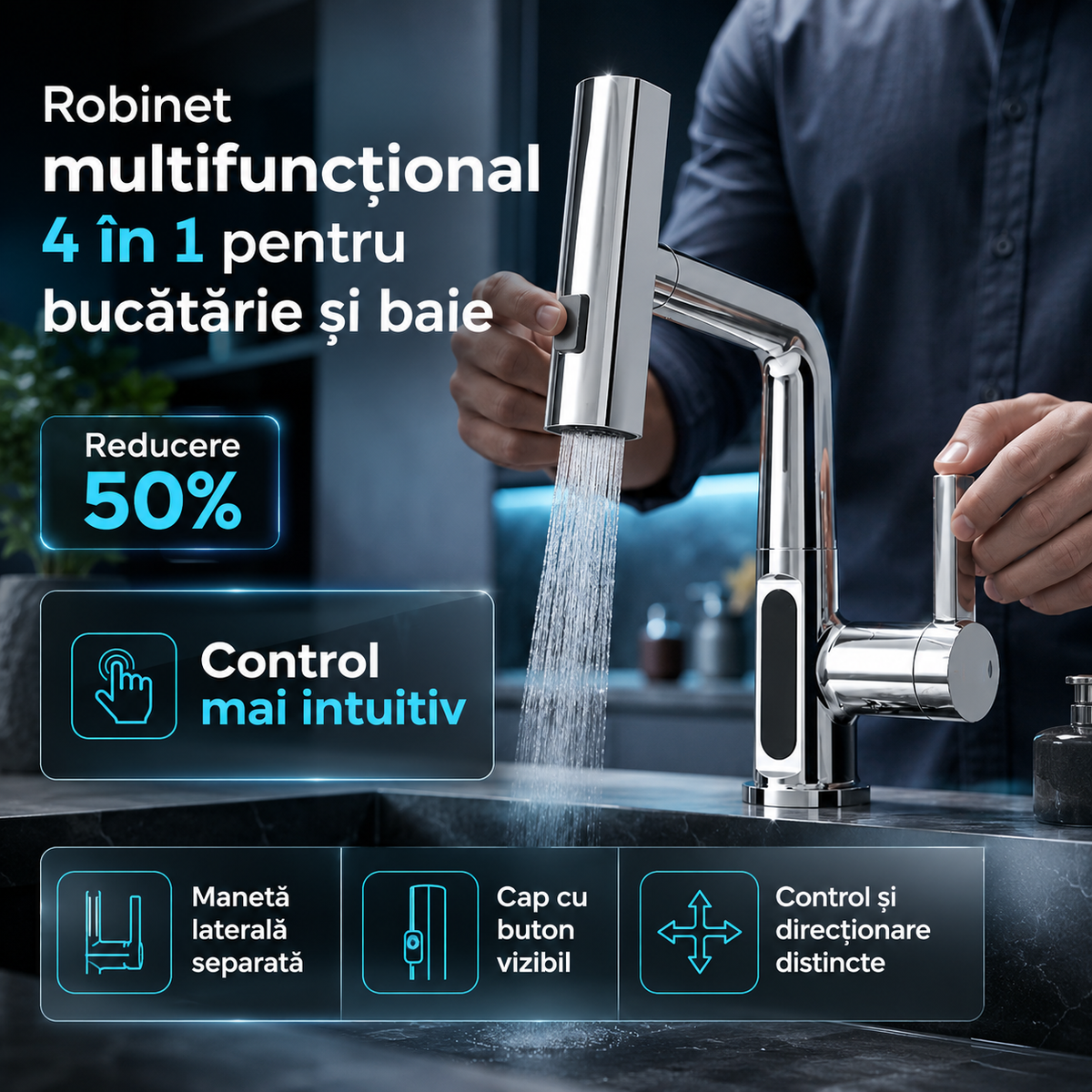 robinet multifunctional 4 in 1