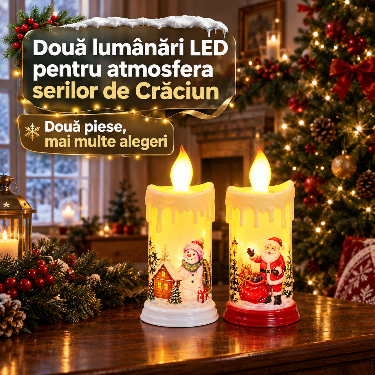 1+1 lumanari led