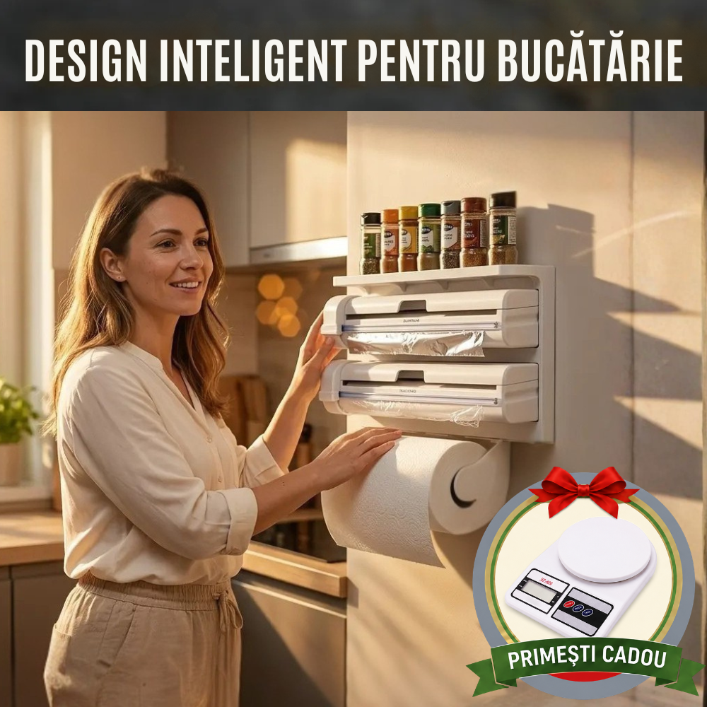 Suport perete cu 3 dispensere+bonus cantar