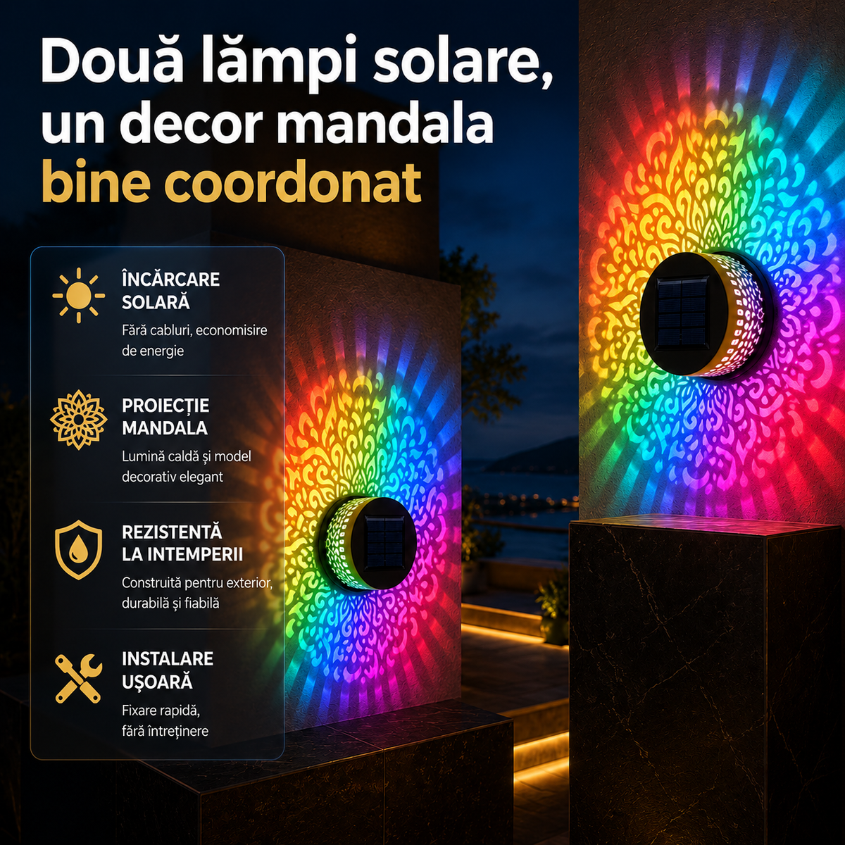lampa solara mandala