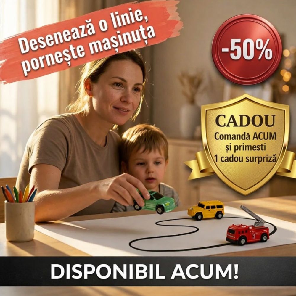 2 Mașini de jucărie inductivă+cadou