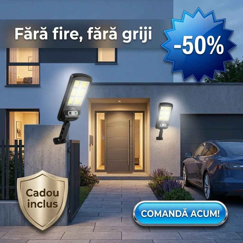 2 lampi solare cu telecomanda+cadou