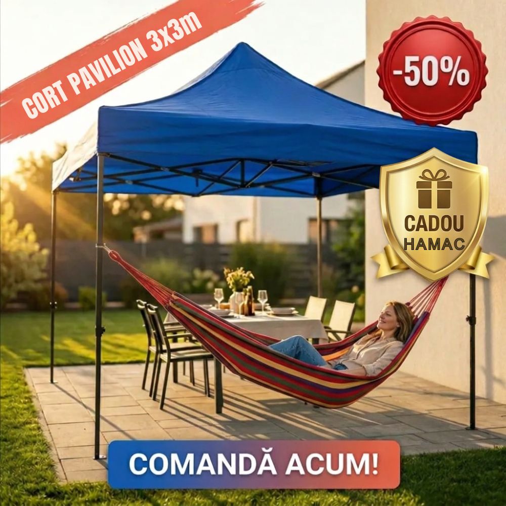 cort/pavilion 3x3+hamac