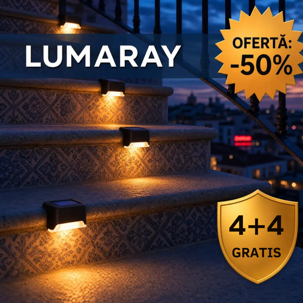 8 lampi solare scara