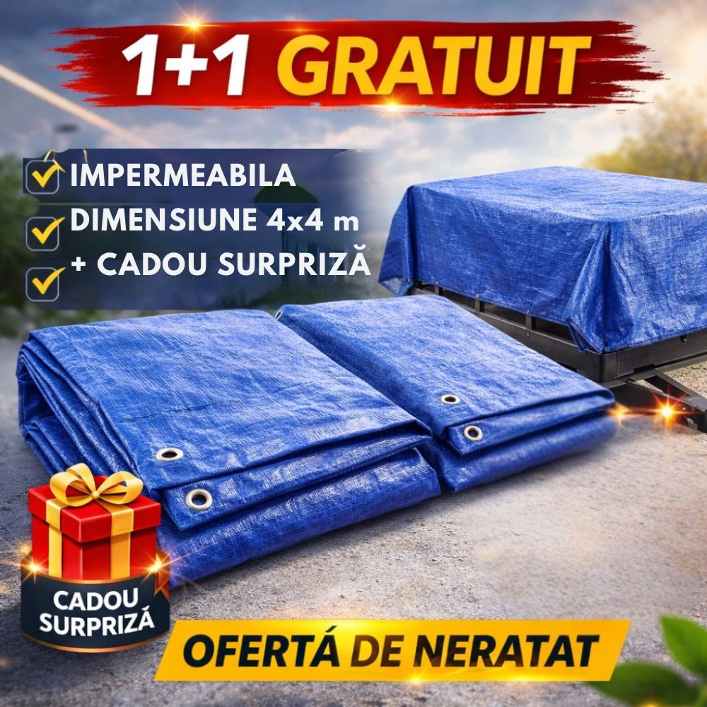 Oferta -50% 2 prelate impermeabile 4x4m+cadou