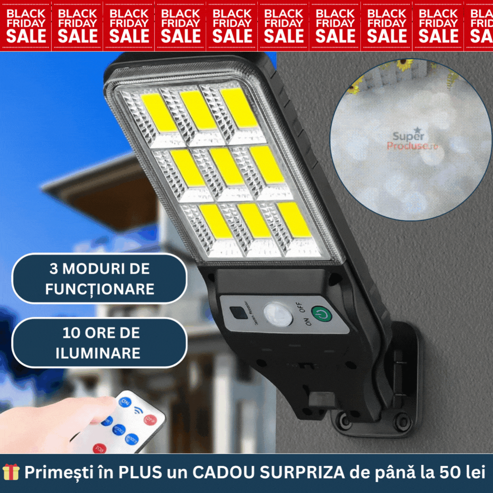 Oferta -50% 1+1 lampa solara+cadou