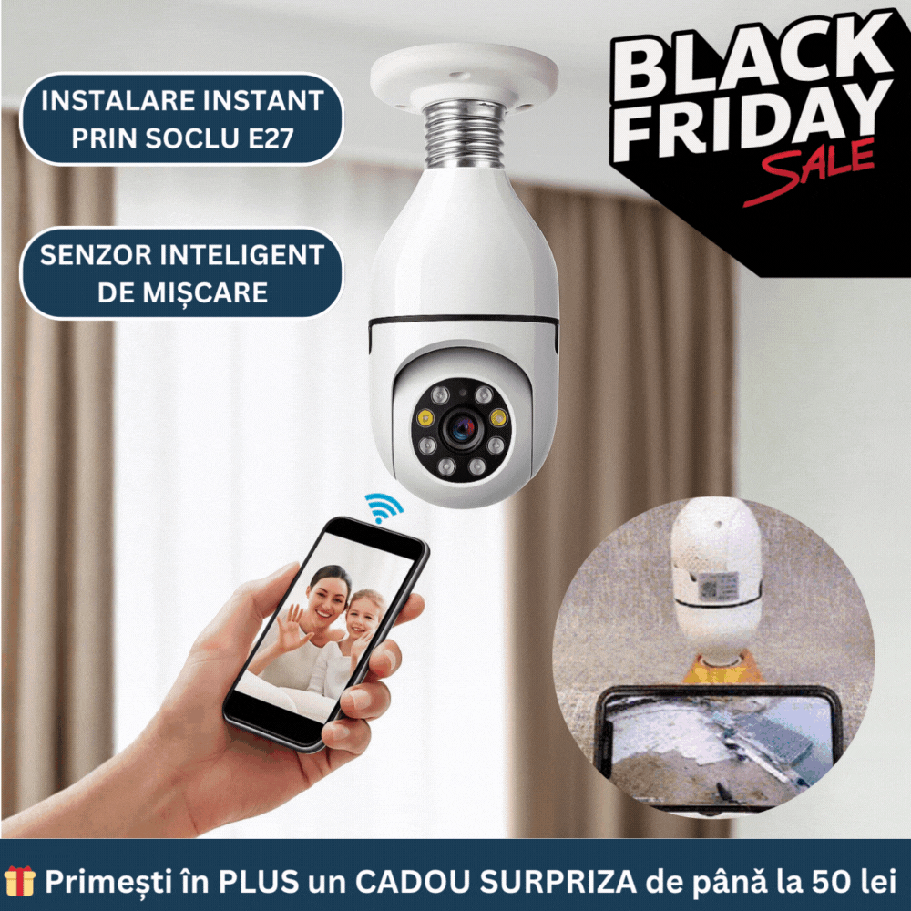 Oferta -50% camera bec+cadou