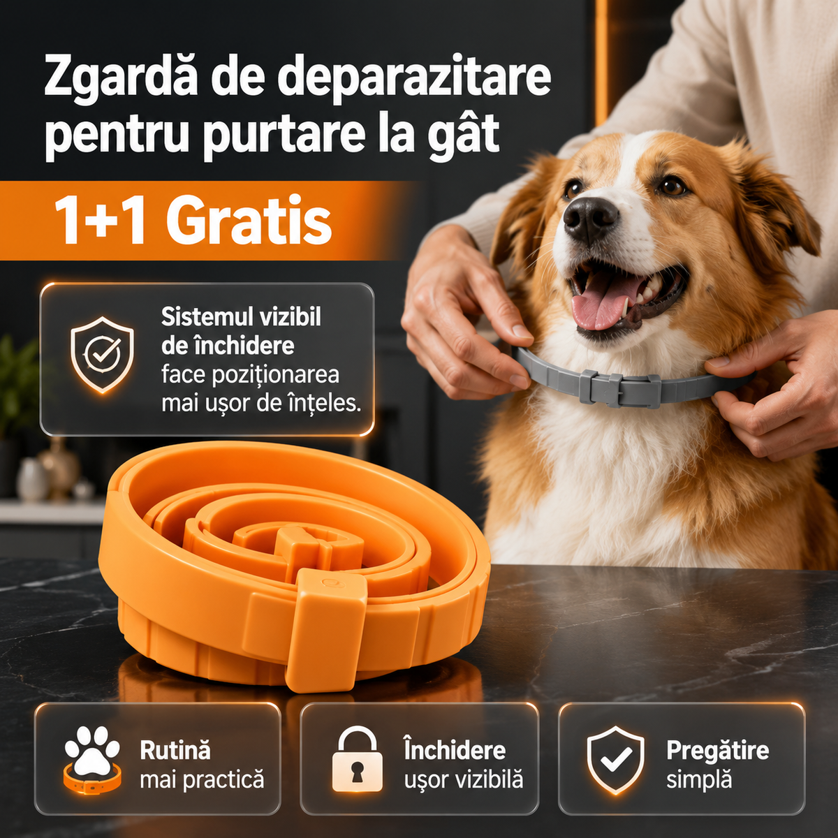 1+1 Gratis zgarda deparazitare