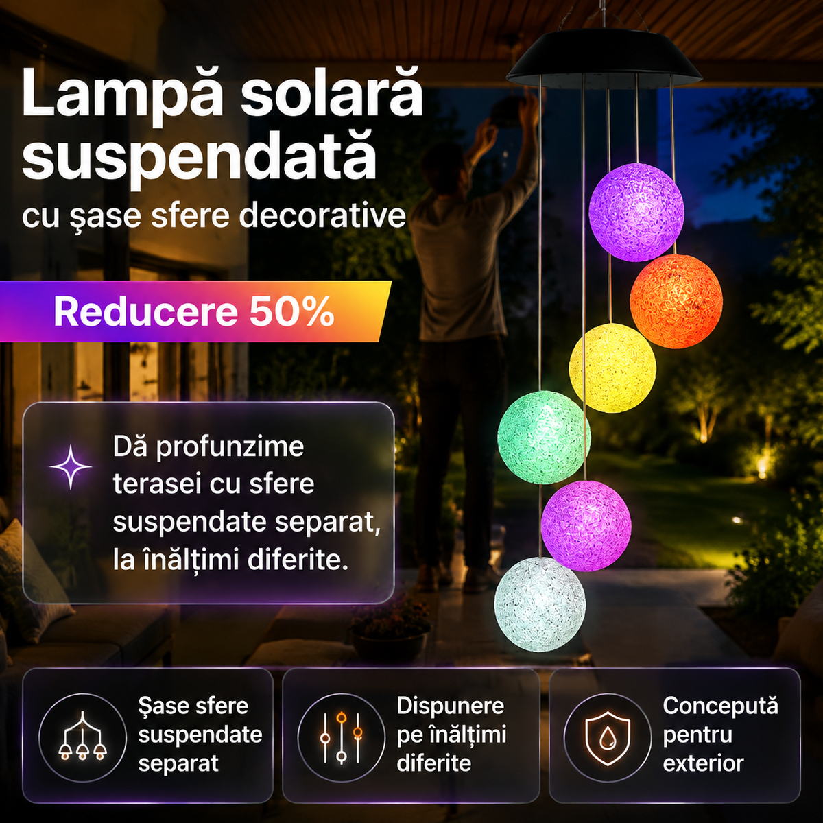 lampa solara bilute
