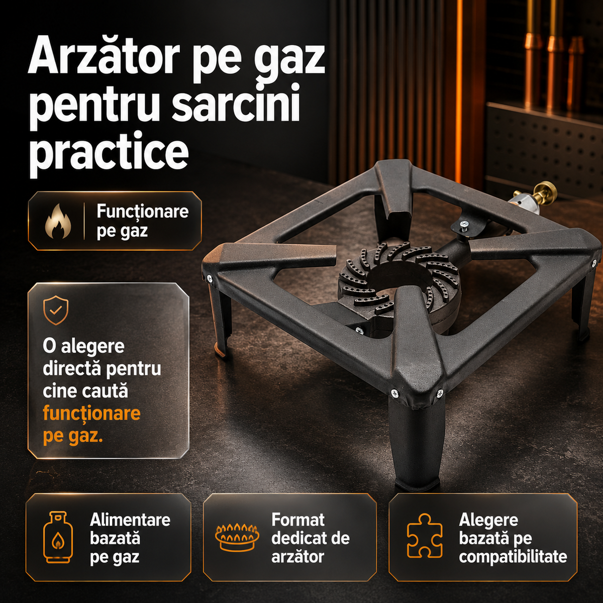 arzător pe gaz