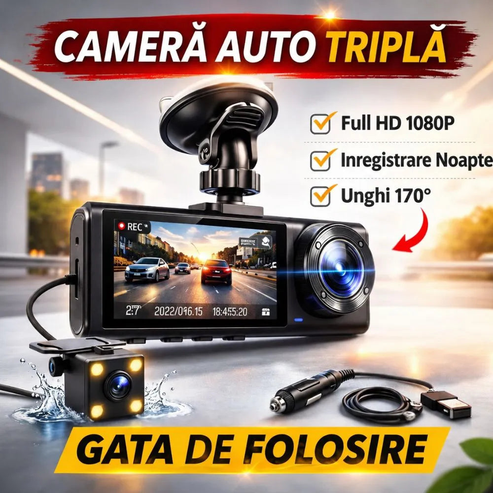 Oferta -50% camera auto tripla 1