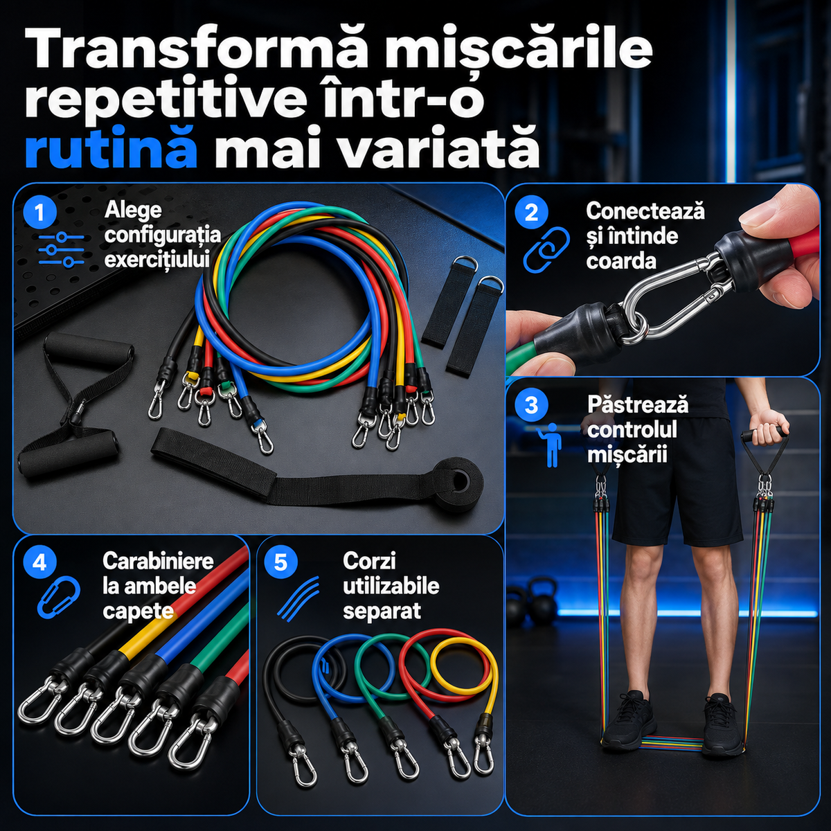 set corzi extensibile