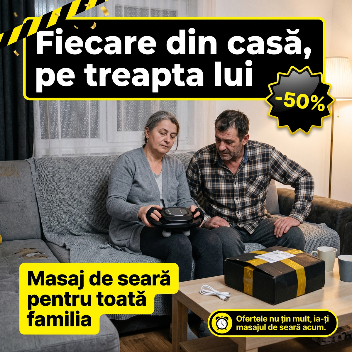 Aparat masaj 6 capete rotative