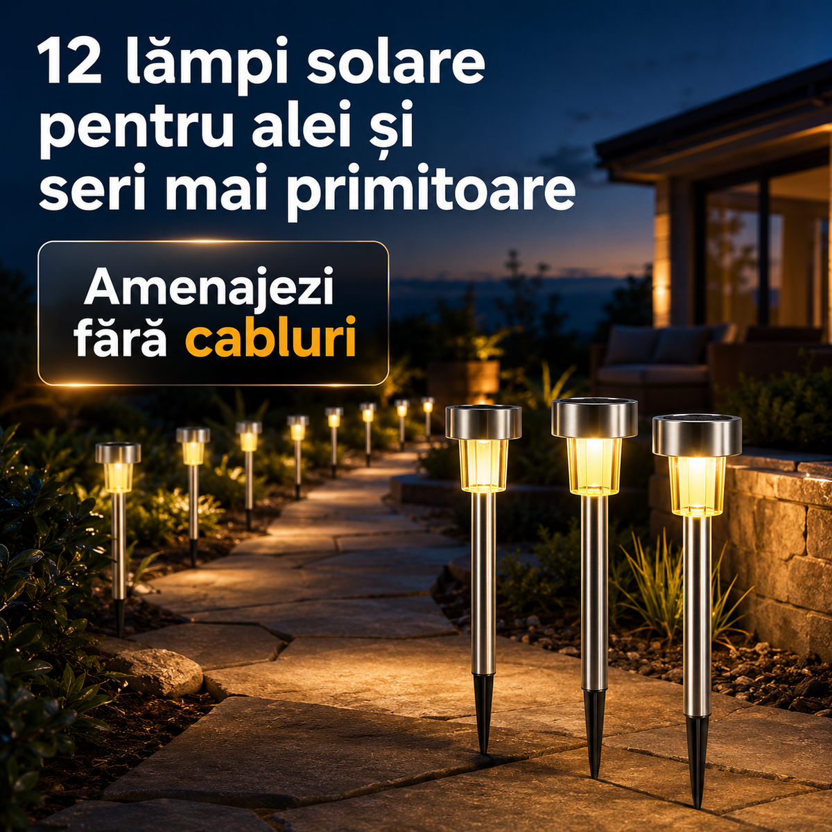 12 lampi solare tarus