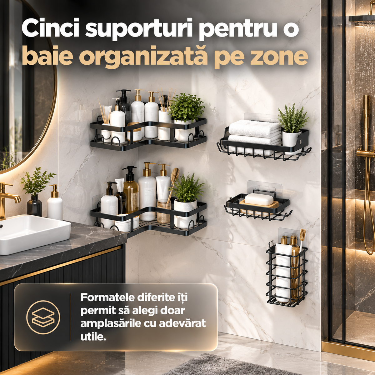 set 5 piese suport baie